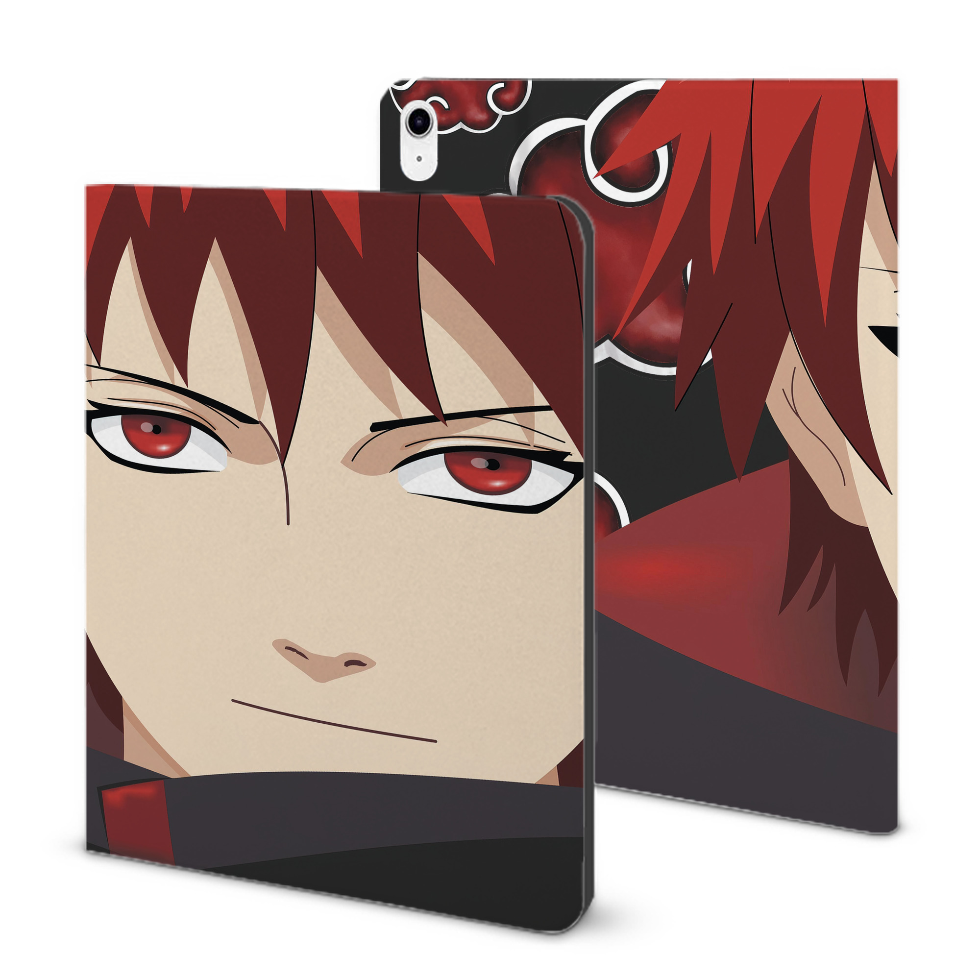 （画像用） NARUTO -ナルト- NARUTO -ナルト- 疾風伝 IPad ケース ブック型 PUレザー TPU 耐衝撃 軽量 薄型 ペン収納なし 全面保護 IPad 各モデル対応